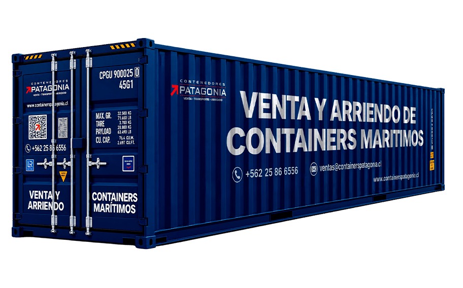 Contenedor marítimo de 40 pies High Cube One Trip prácticamente nuevo